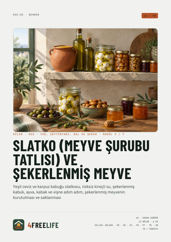 Slatko (meyve şurubu tatlısı) ve şekerlenmiş meyve