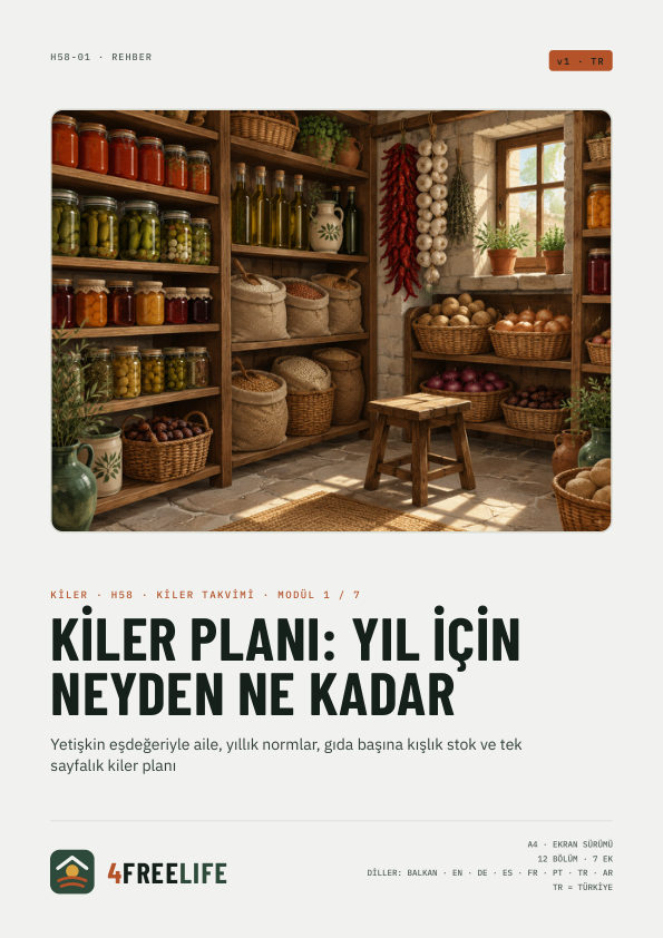 Kiler planı: yıl için neyden ne kadar