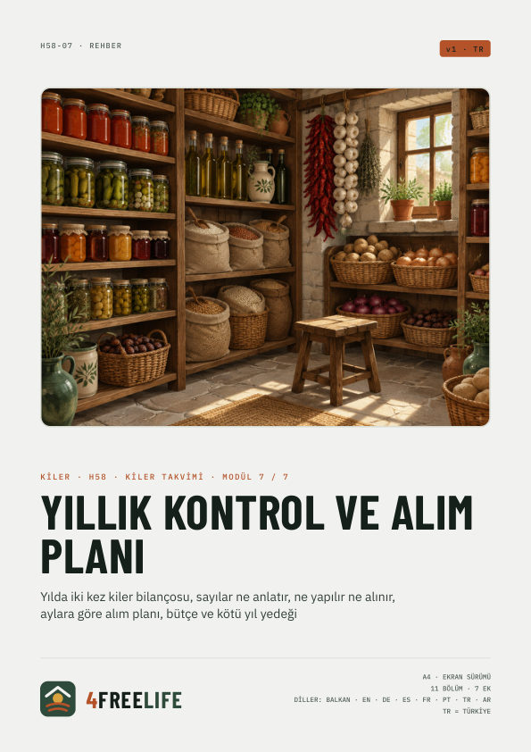 Yıllık kontrol ve alım planı