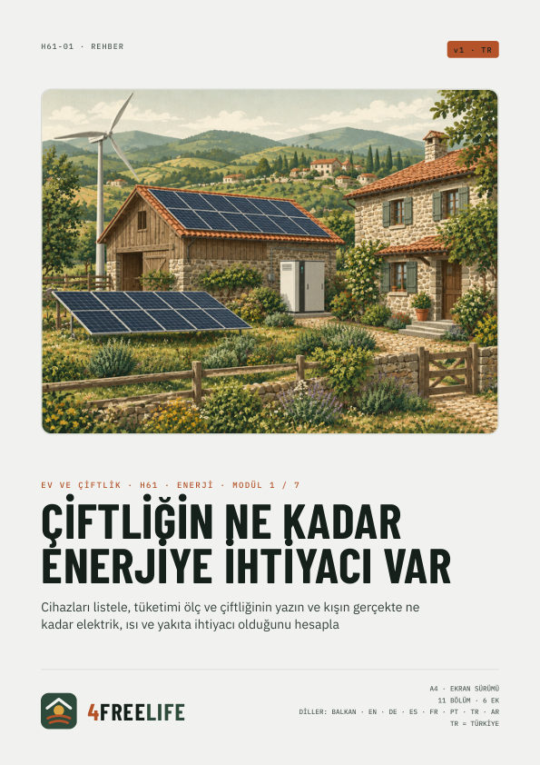 Çiftliğin ne kadar enerjiye ihtiyacı var