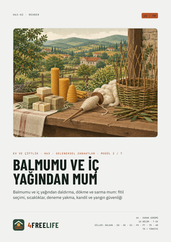 Balmumu ve iç yağından mum